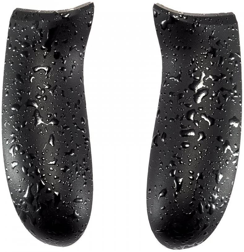 eXtremeRate Replacement Non-Slip Side Rails Handles, Game Improvement Back Panels for Xbox One S, Xbox One X Controller - Textured Black