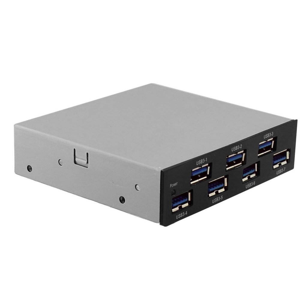 Sedna Internal USB 3.0 7 Port Hub ( 3.5" Floppy Bay with 5.25" DVD ROM Mounting Kit  )