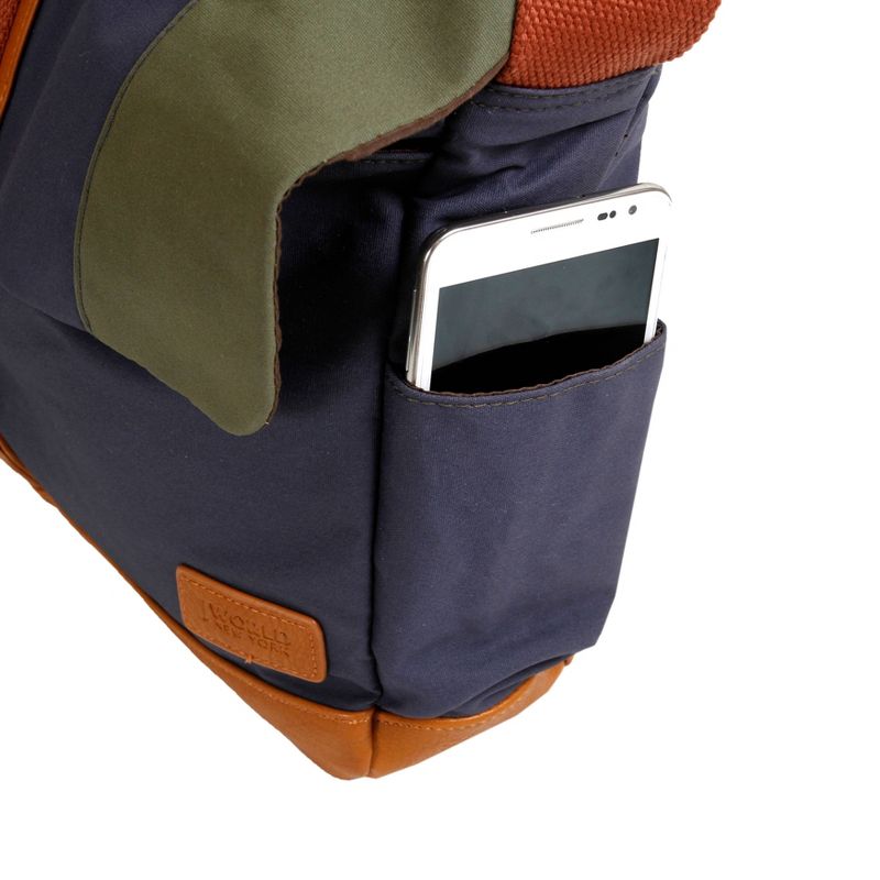 J World Sam Canvas Messenger Bag - Navy