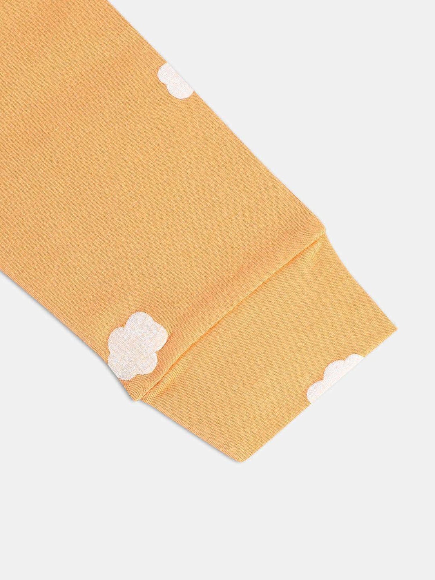 MINIKLUB Girls Orange & Blue Printed Full Sleeves Legging