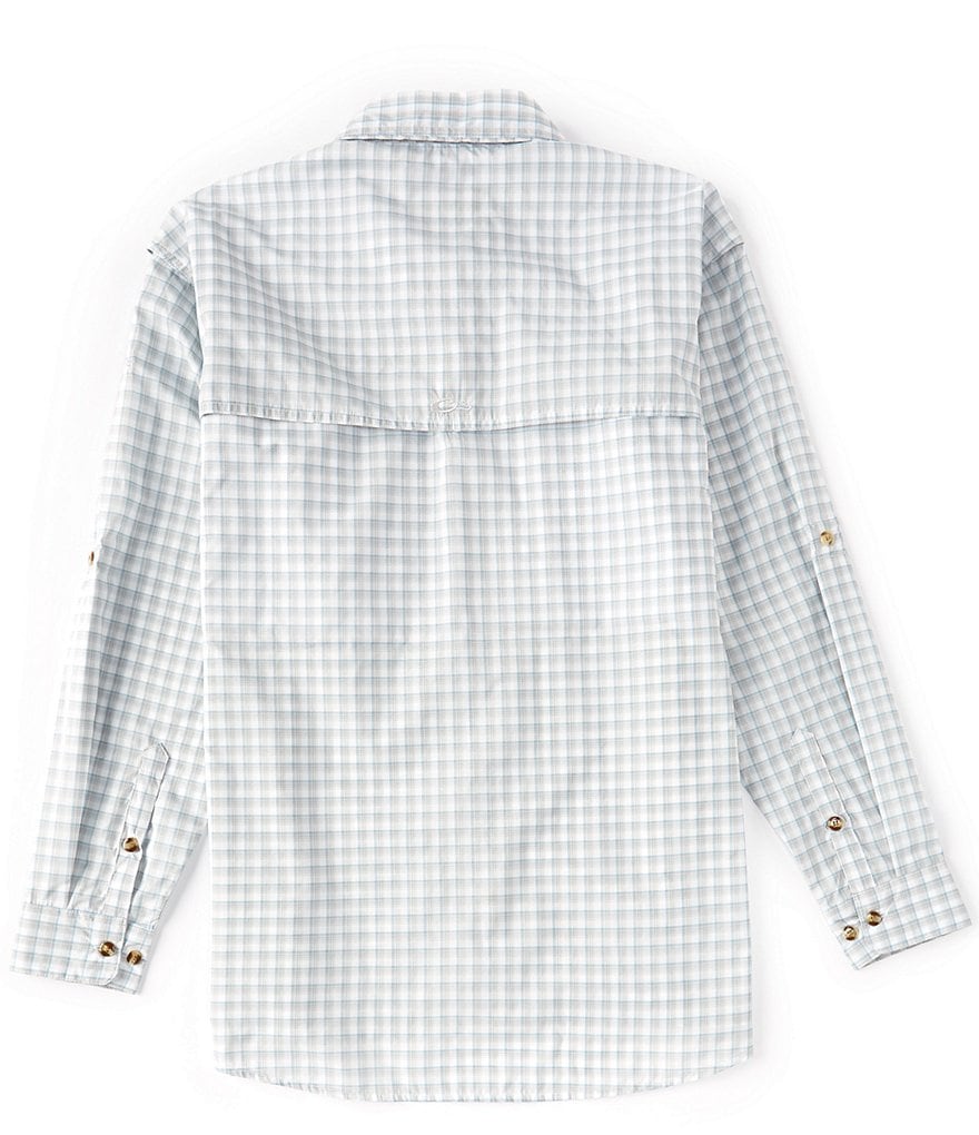Drake FeatherLite Checked Plaid Wingshooter Performance Long-Sleeve Woven Shirt