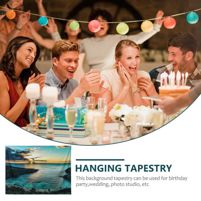 1pc Large Size Hanging Tapestry Wall Blanket Landscape Tapestry Household Tapestry