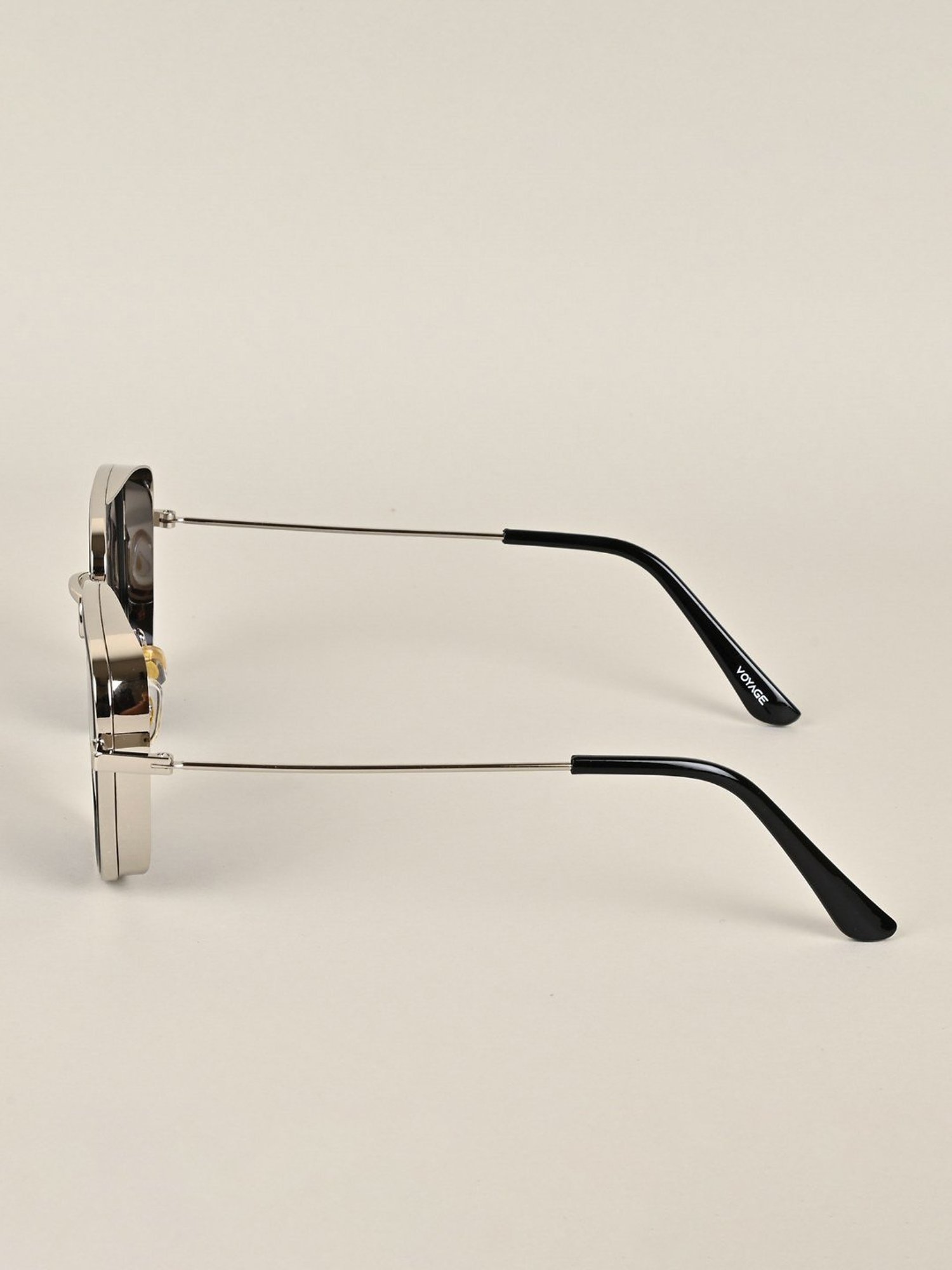 Voyage Black Square UV Protection Unisex Sunglasses