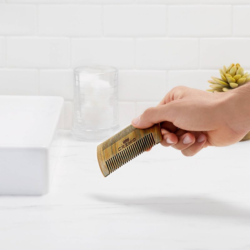 Cremo Premium Dual-Sided Sandalwood Beard Comb - Static & Snag Free - 1ct