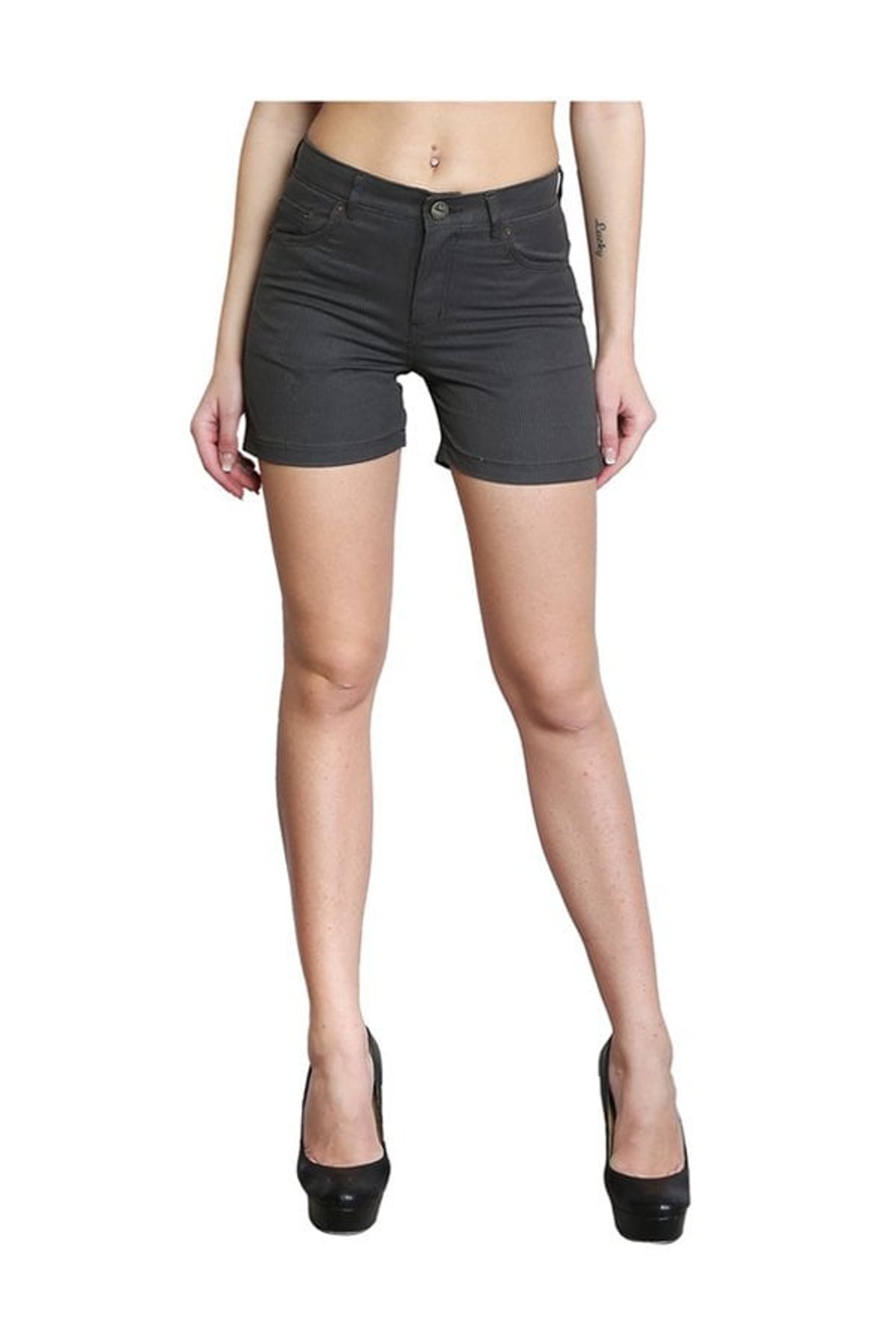 Westwood Grey Striped Cotton Shorts