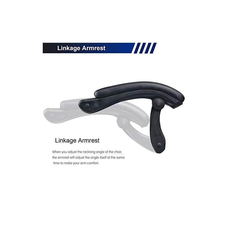 Chair with Footrest Massage Chair Racing Style Reclining Office Computer Desk Chair (Blue)