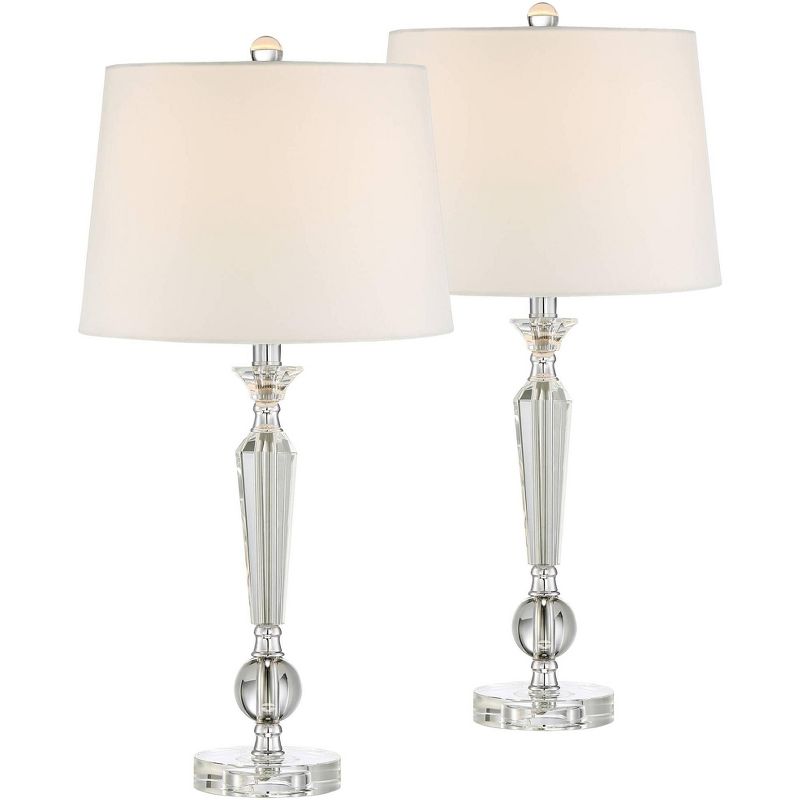 Vienna Full Spectrum Jolie Crystal Table Lamps Set of 2 with Table Top Dimmers