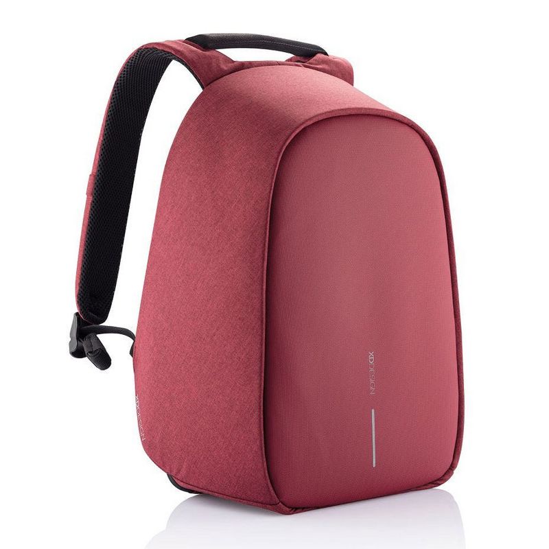 XD Design Bobby Hero Small Anti Theft Travel Eco Friendly Laptop Backpack with USB Port, RFID Protected Pockets, and Hidden Zippers, Red
