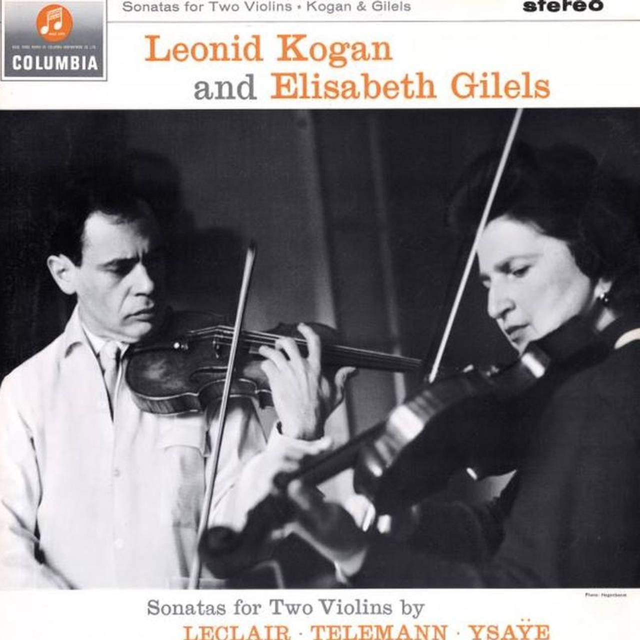Leonid Kogan and Elisabeth Gilels Sonatas For Two Violins 180g LP (Vinyl)