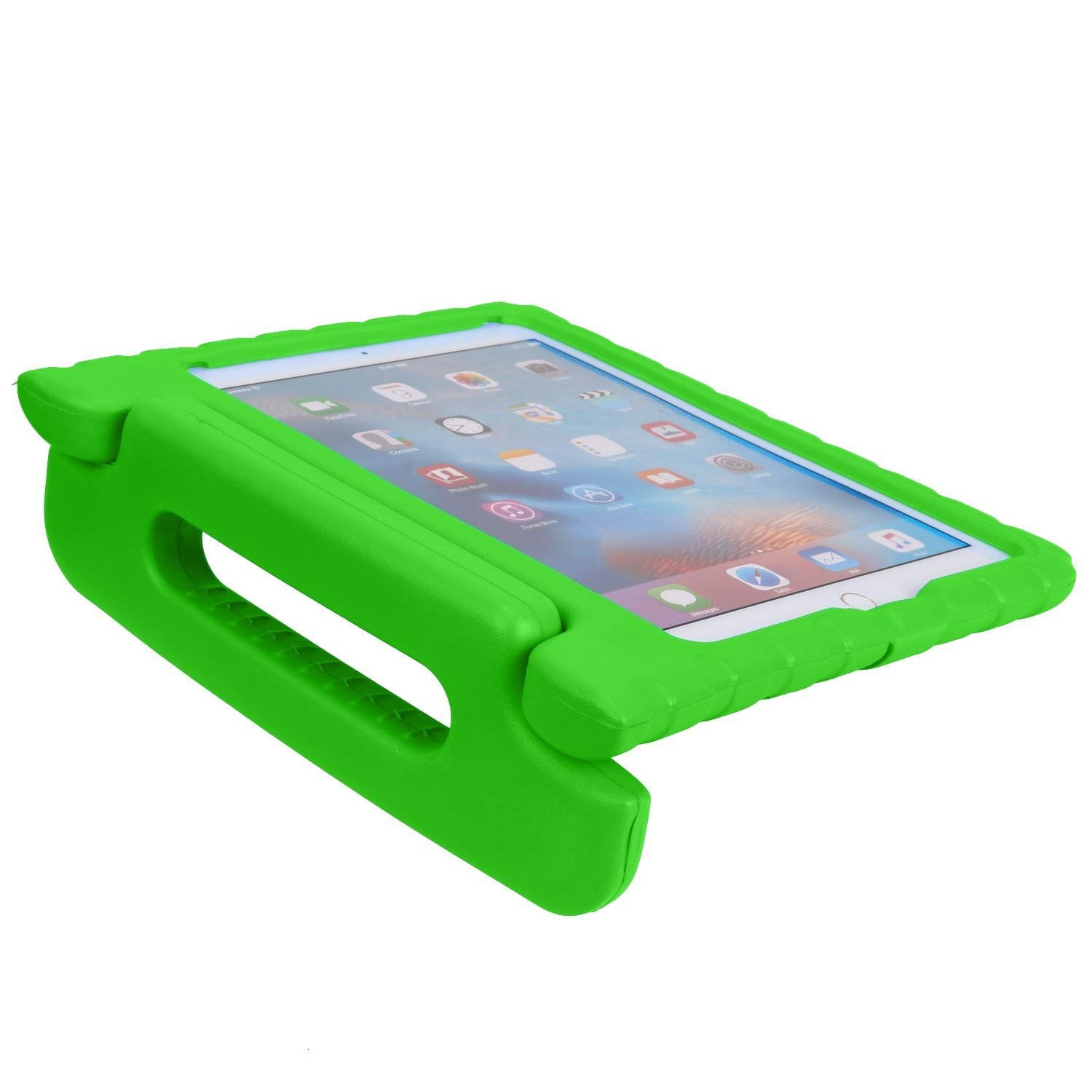 KIQ Kids Case for iPad 4, EVA Shockproof Bumper Impact Resistant Hard Cover Stand Foam Case for Apple iPad (4th Generation, 9.7-inch) (Green)