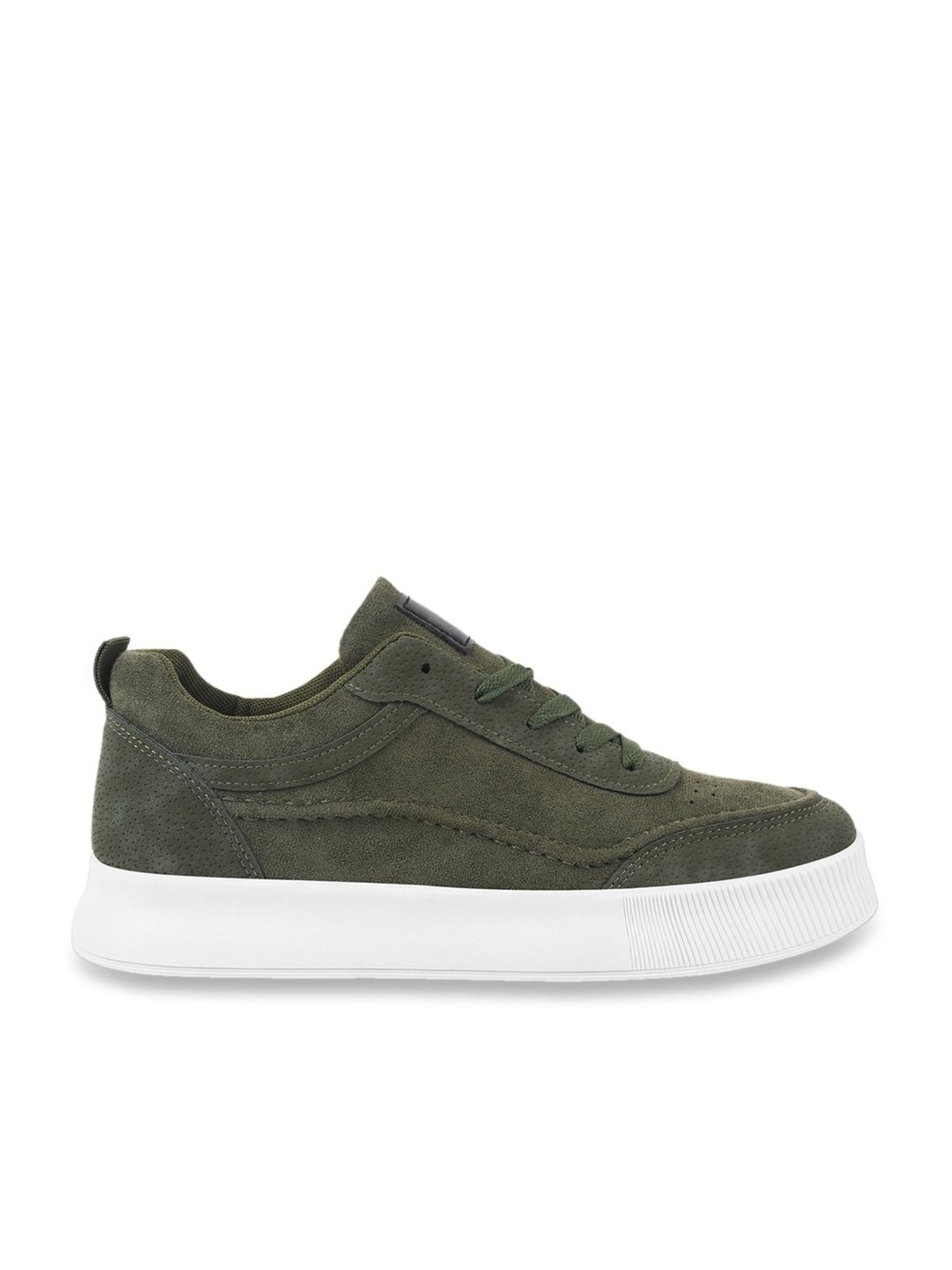The White Pole Men's Green Casual Sneakers