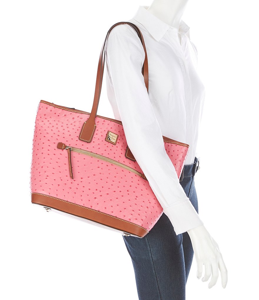 Dooney & Bourke Ostrich Collection Leather Tote Bag