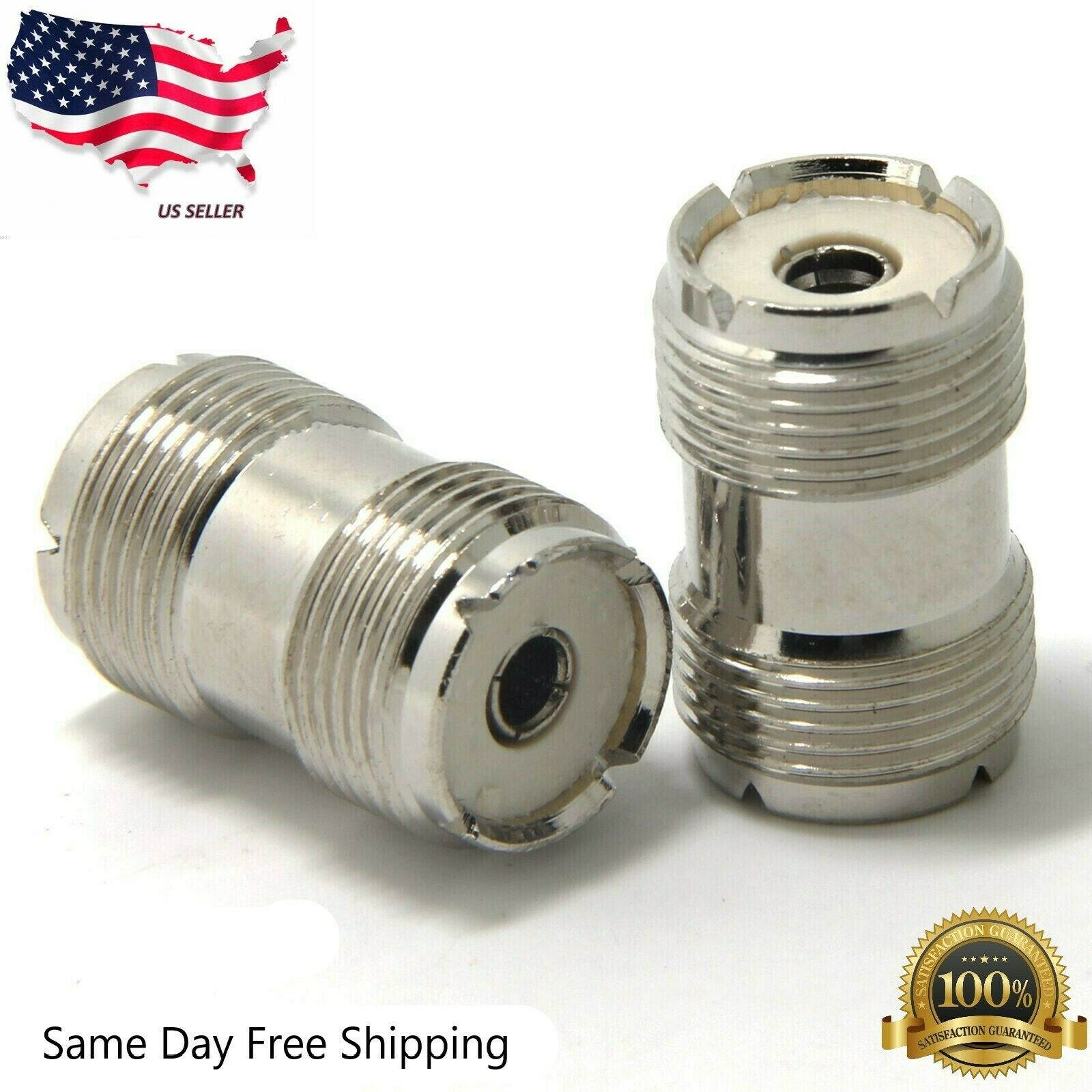 UHF SO-239 Female to Female Coupler RF Adapter Barrel Connector for PL-259 Plugs