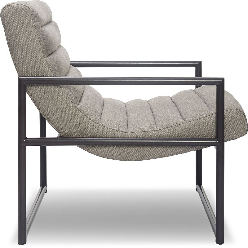 24" Amelie Mid-Century Modern Armchair Light Gray - Adore Décor