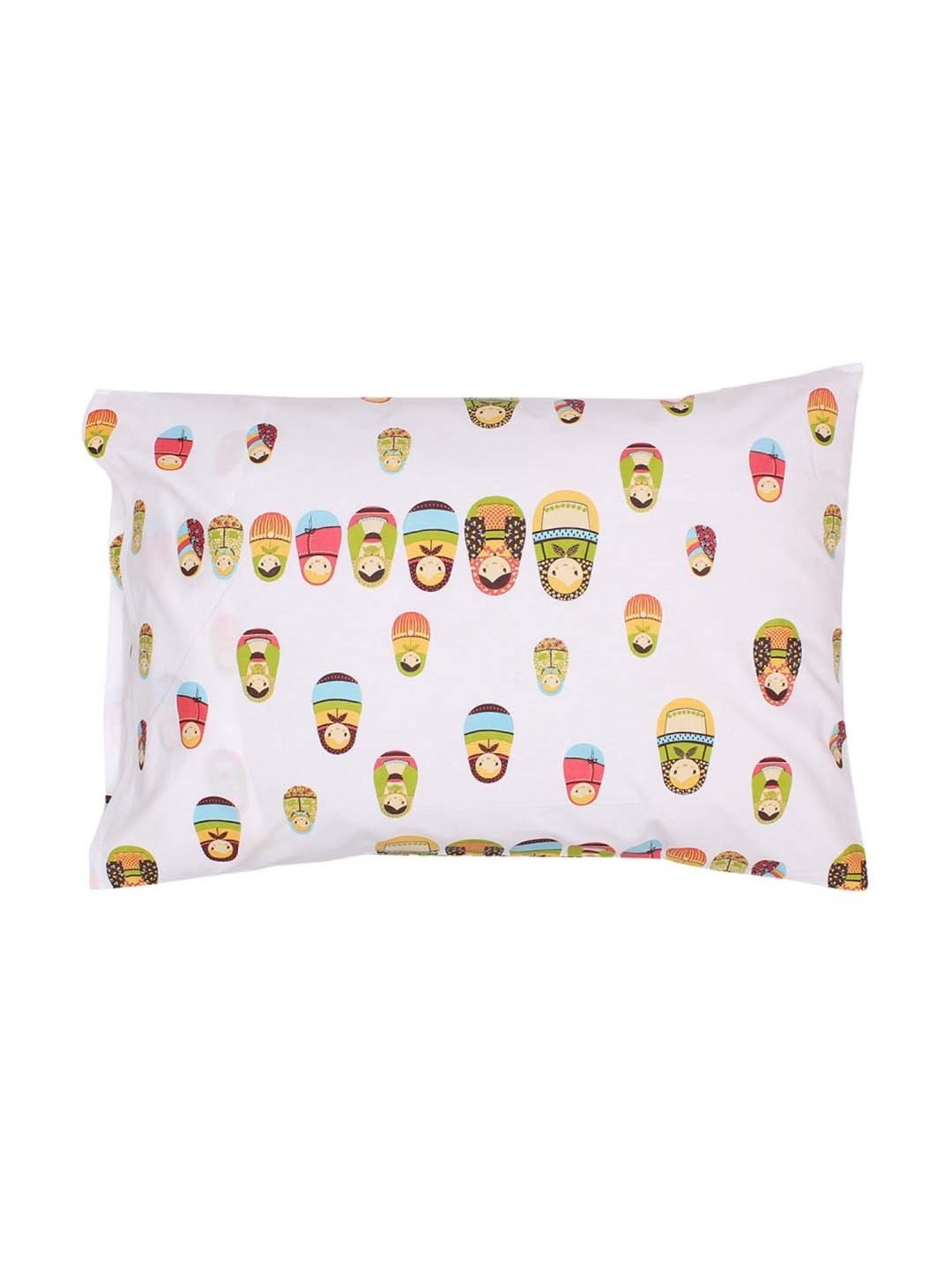 House This Godia Printed Multicolour Cotton Single Bed Sheet with Pillow Cover