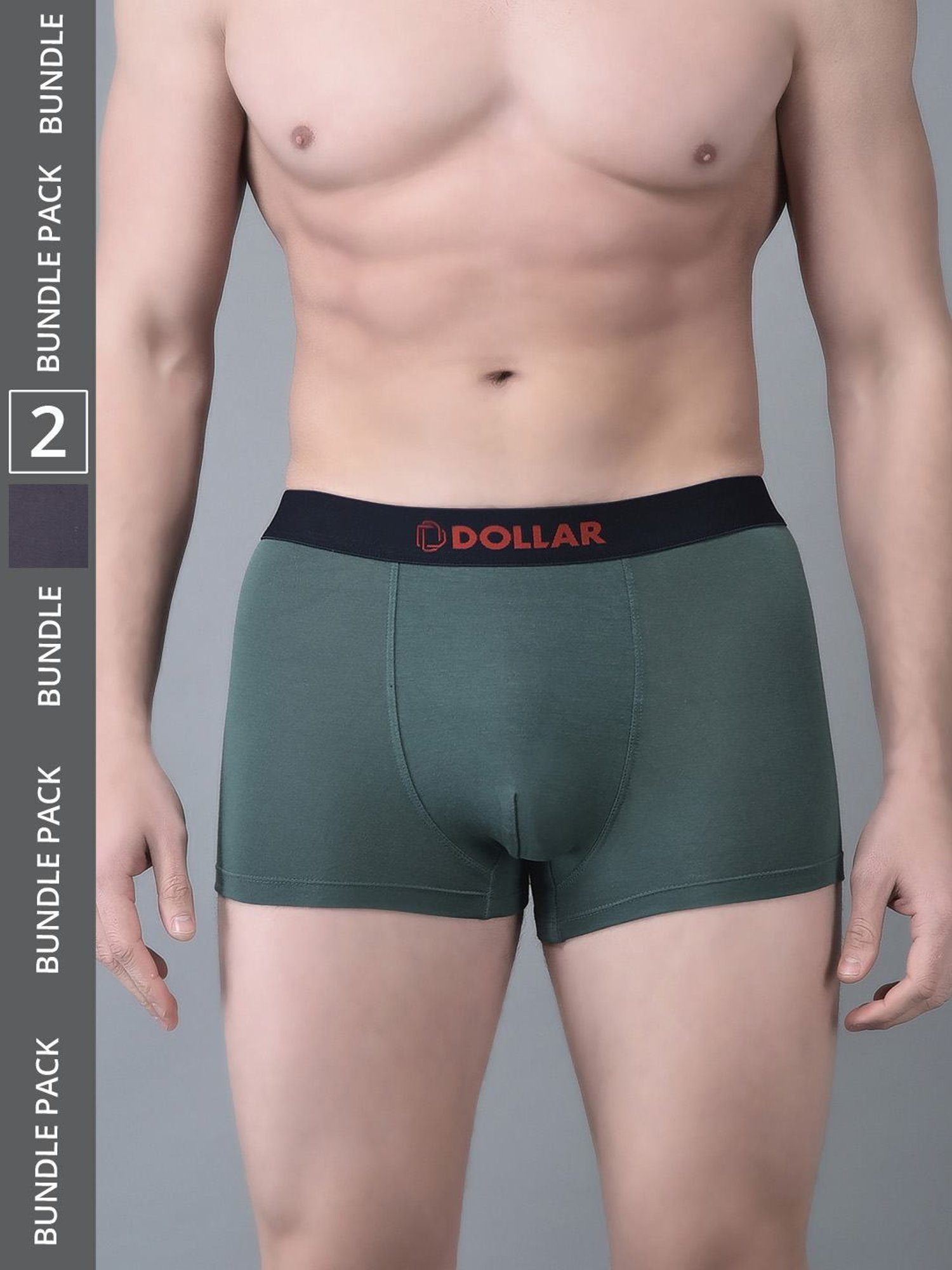 Dollar Bigboss Assorted Cotton Regular Fit Trunks - Pack Of 2
