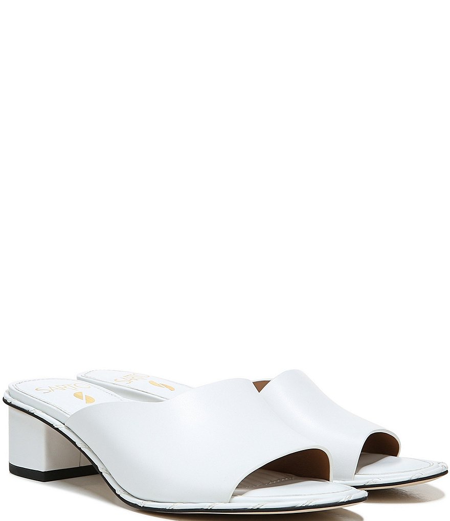 Sarto by Franco Sarto Alden Leather Block Heel Slides
