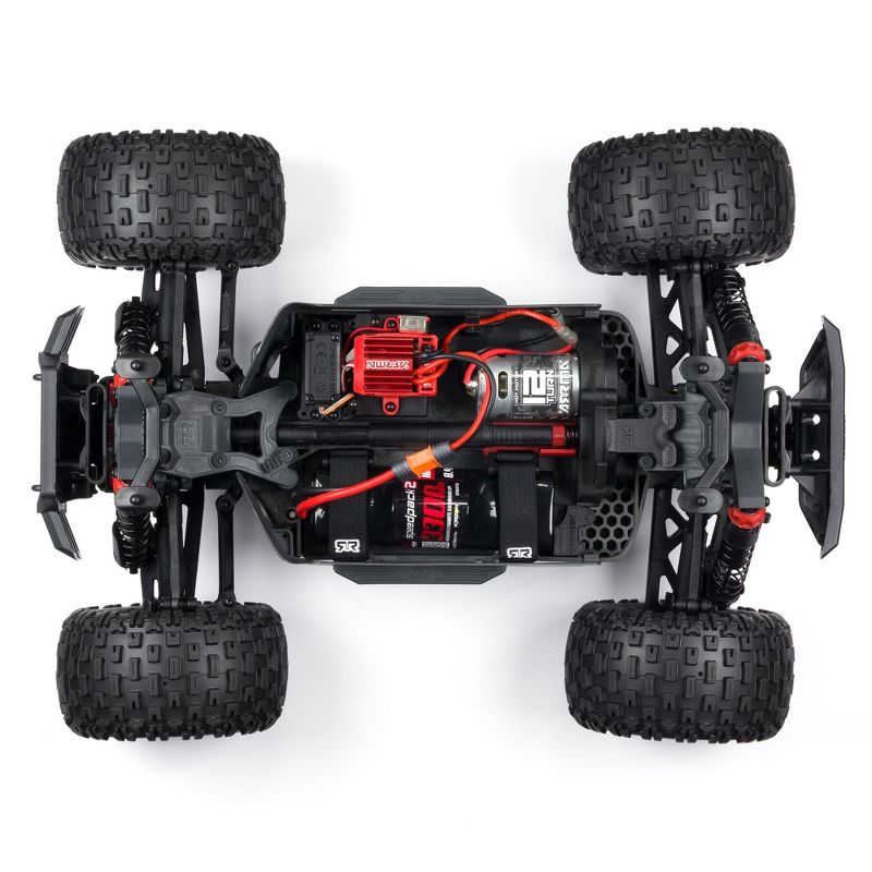 ARRMA RC Truck 1/10 GRANITE 4X4 V3 MEGA 550 Brushed Monster Truck RTR (Includes Transmitter, Receiver, Battery and Charger), Red, ARA4202V3T2