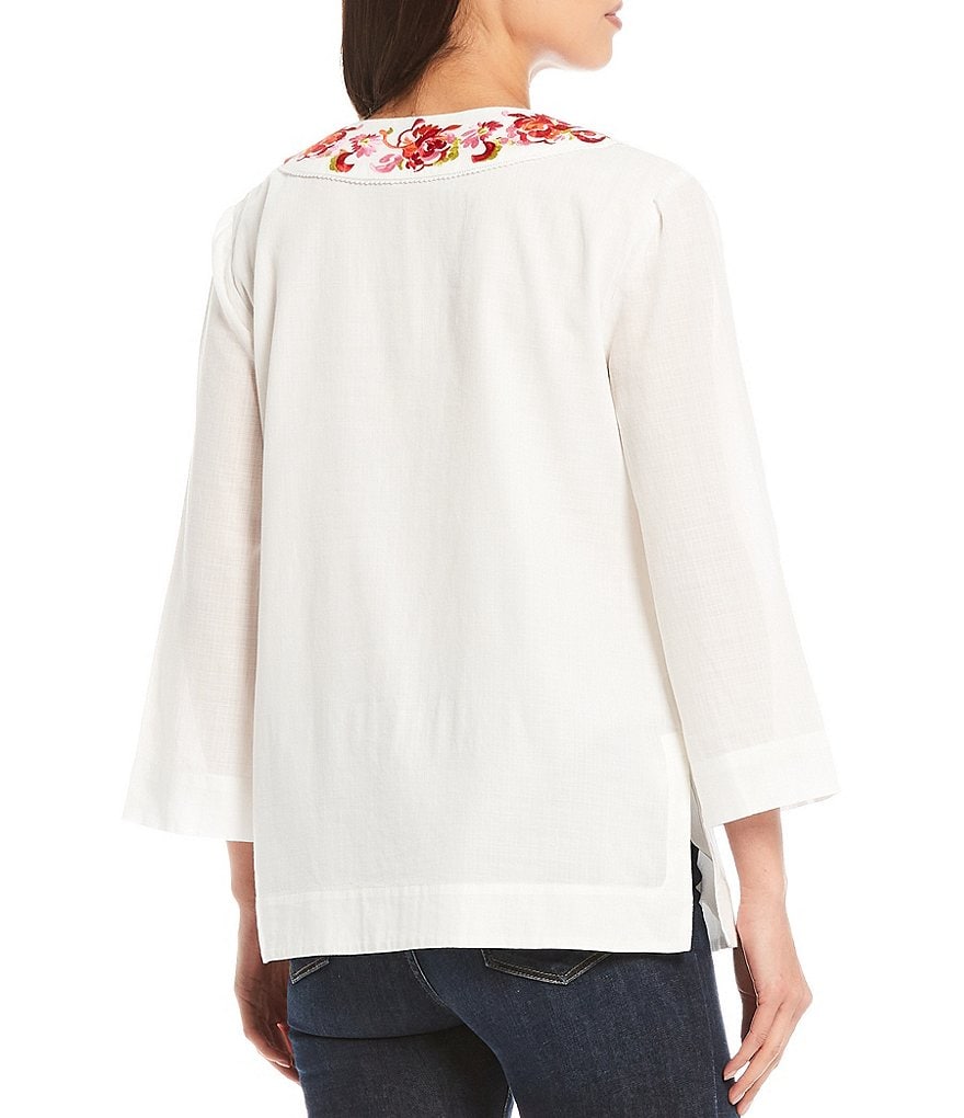 BB Dakota by Steve Madden Up to Here Puff Elbow Sleeve Mock Neck Smocked Top