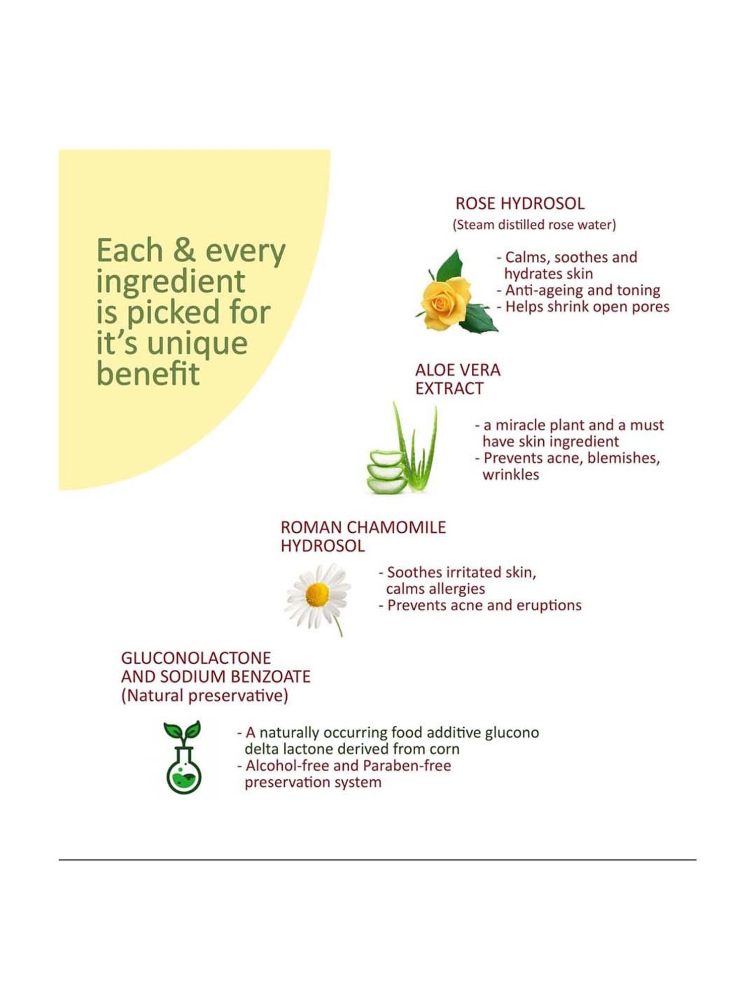 Prakrta Rose Ek Miracle Daily Toning Mist for Face Steam Distilled Rose Water with Aloe Vera- 100 ml