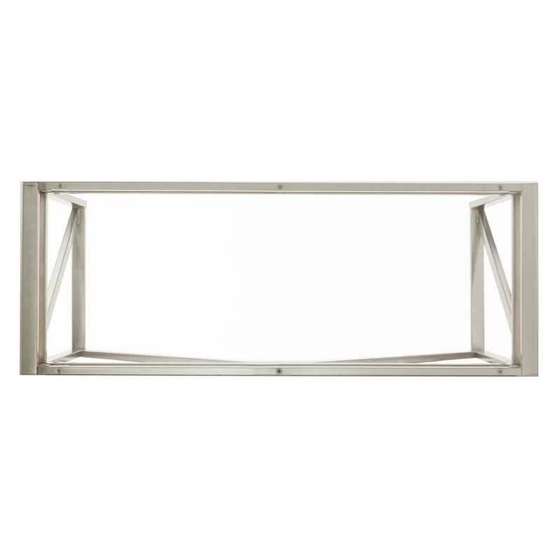 Severin Glass Top Brushed Nickel Sofa and Table Silver - Inspire Q