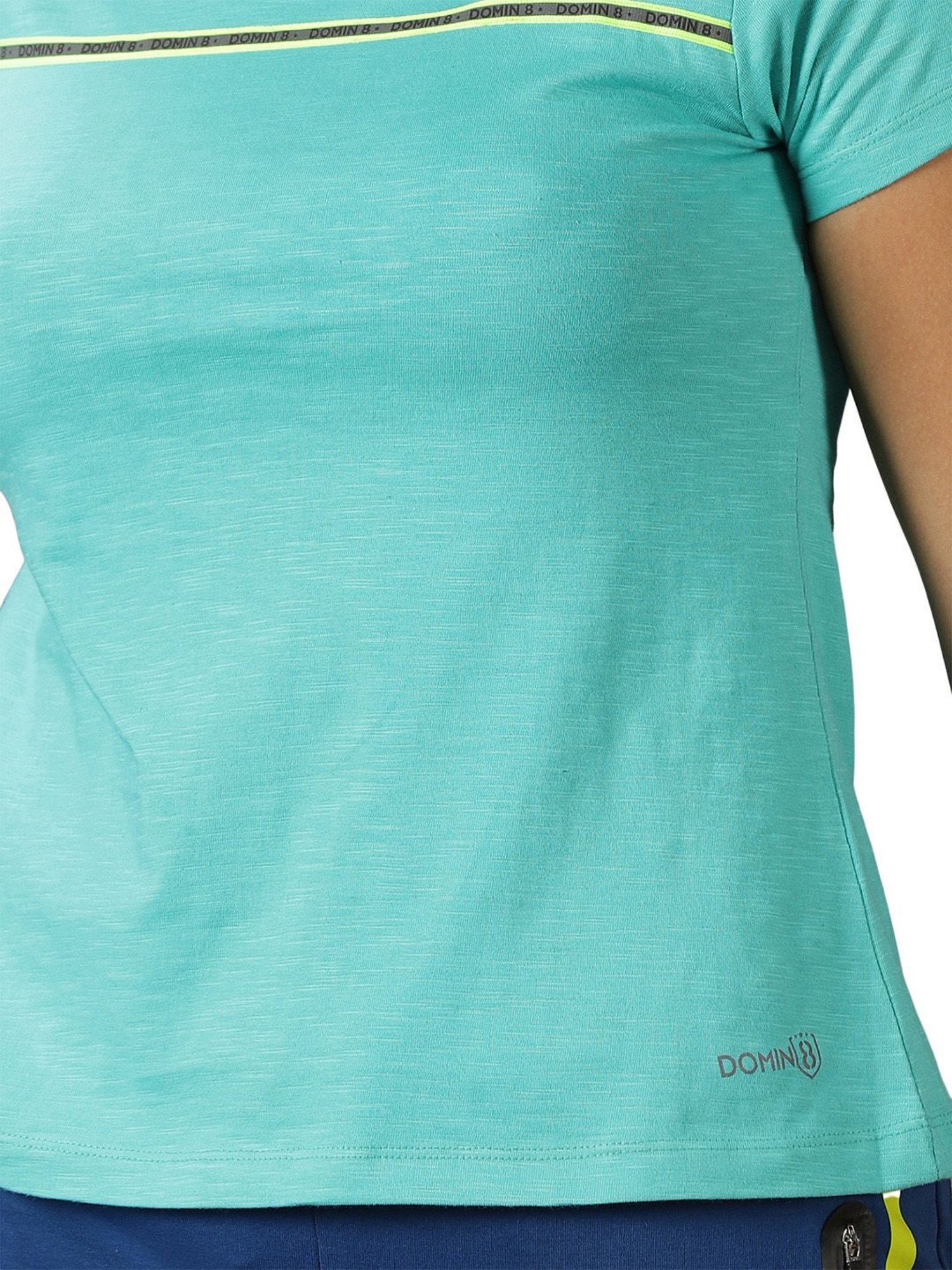 Domin8 Women 100% Cotton Outdoor V-Neck T-Shirt