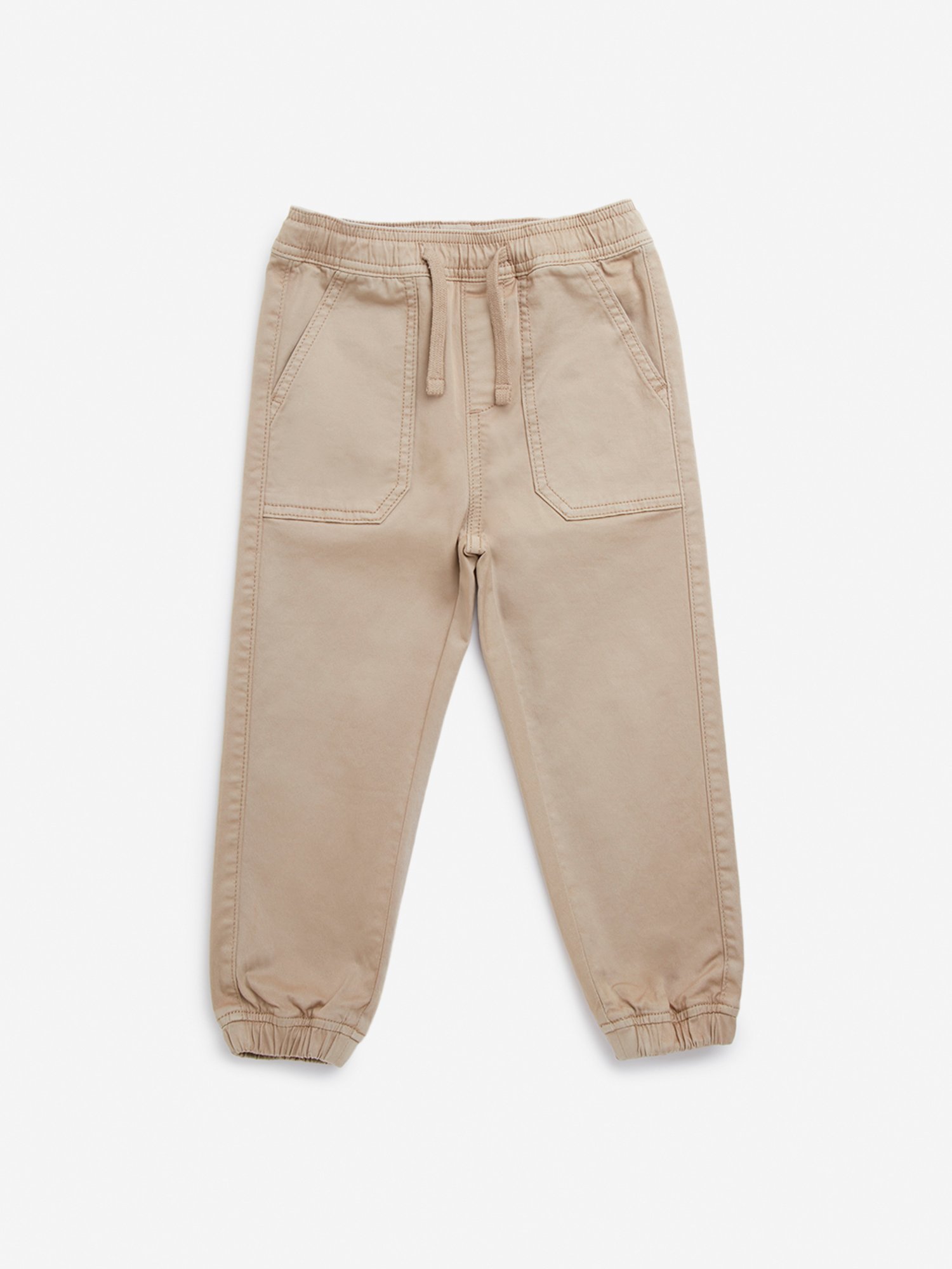 Y&F Kids by Westside Off-White Mid-Rise Cotton Blend Track Pants
