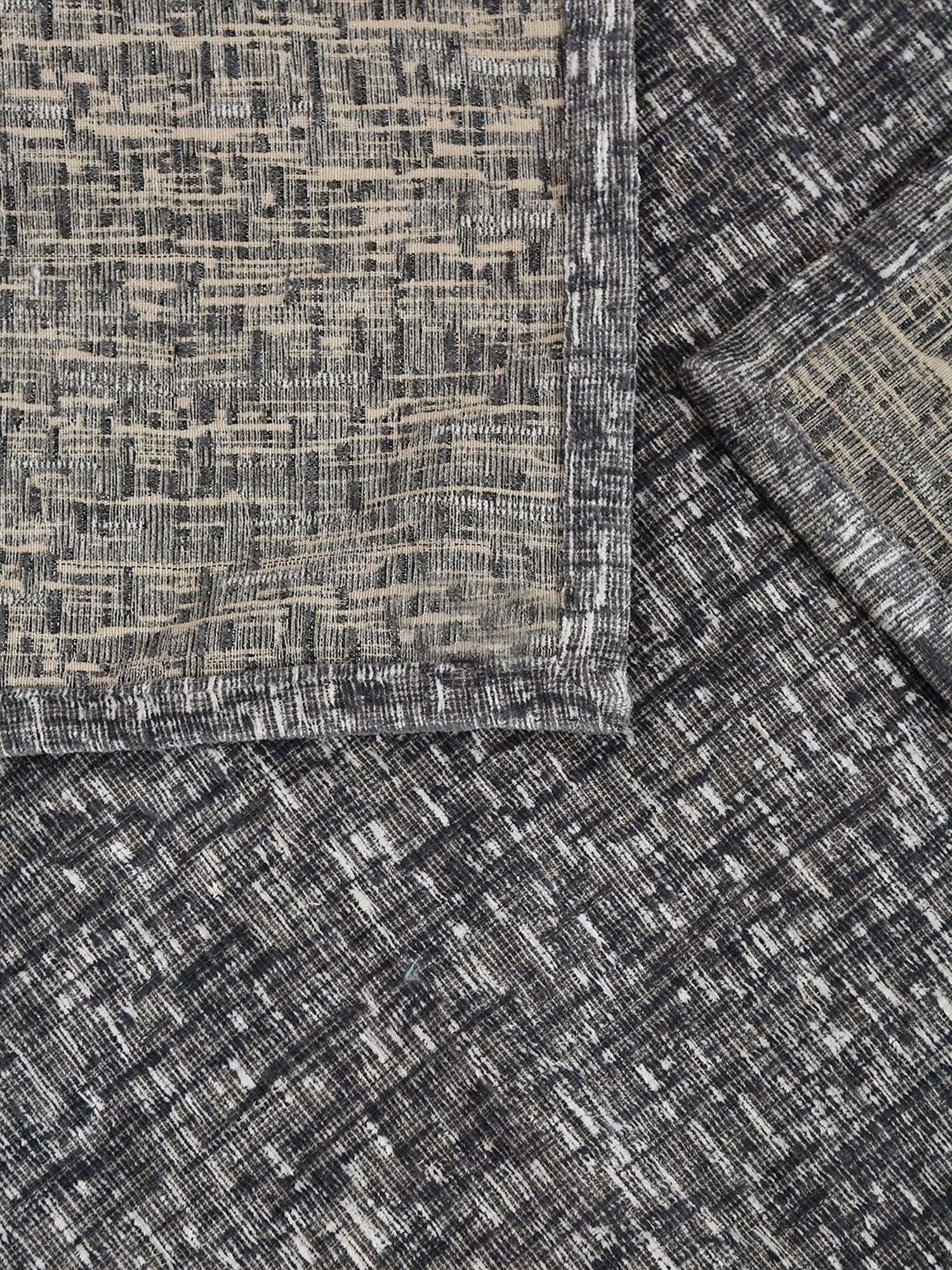 Klotthe Solid Grey 300 TC Cotton Rectangle 6-Seater Table Cover