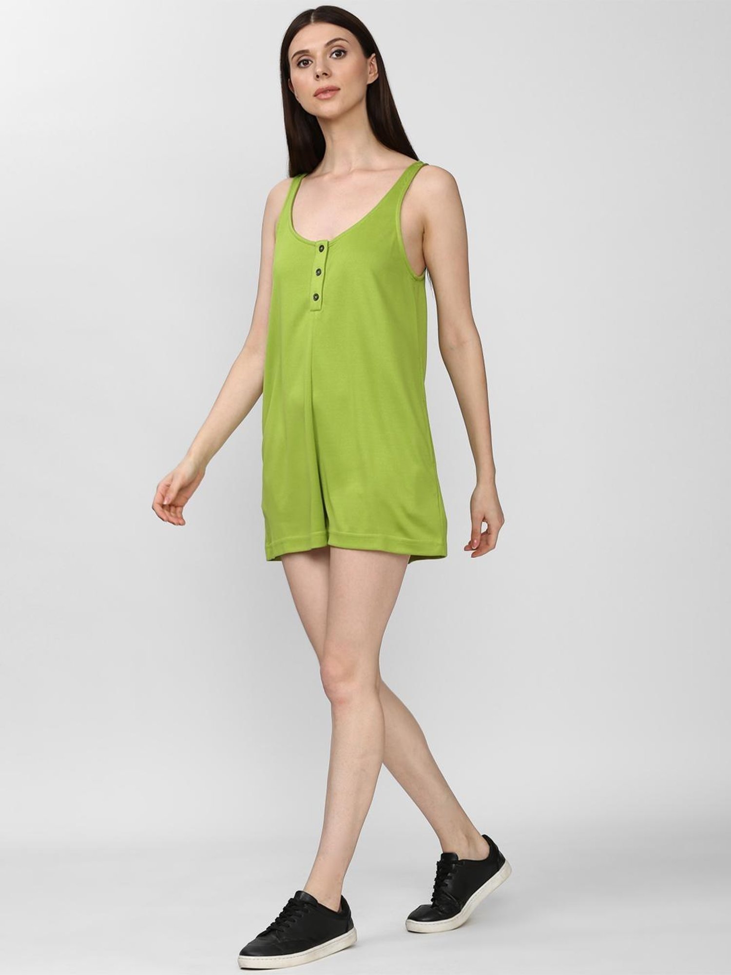 Forever 21 Green Playsuit