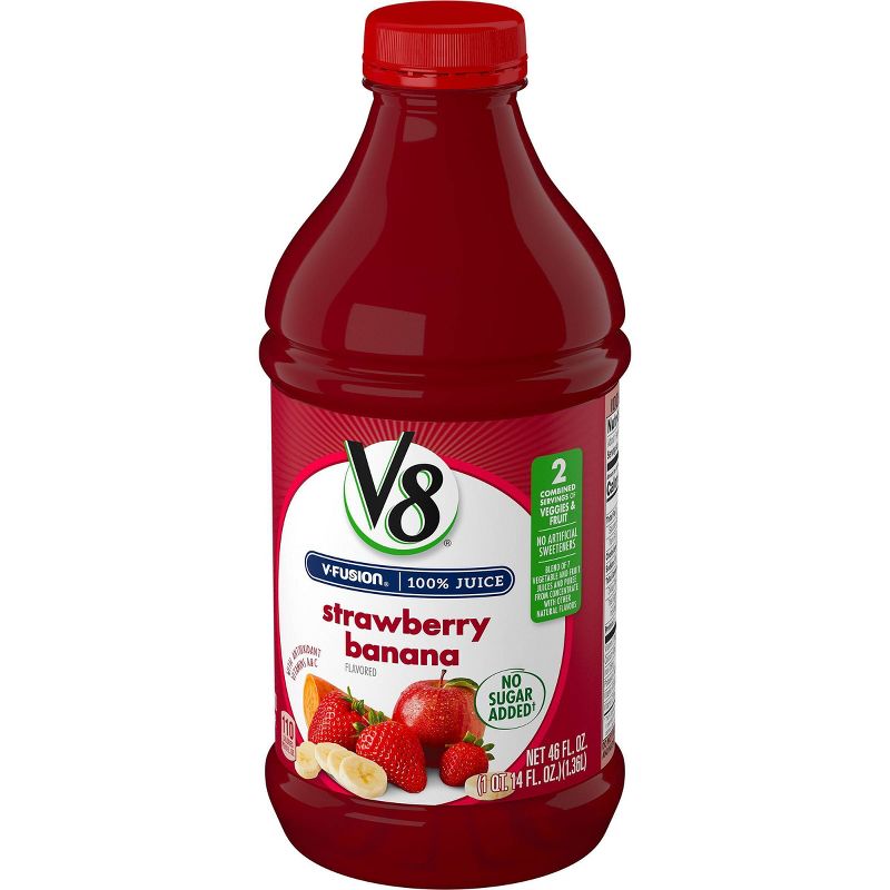 V8 V-Fusion Strawberry Banana Vegetable & Fruit Juice - 46 fl oz Bottle