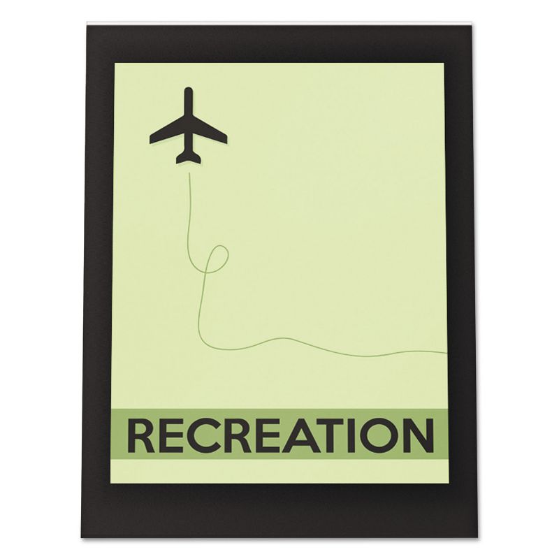 Deflecto Superior Image Black Border Sign Holder Plastic 8-1/ 2 x 11 Black/Clear 69775