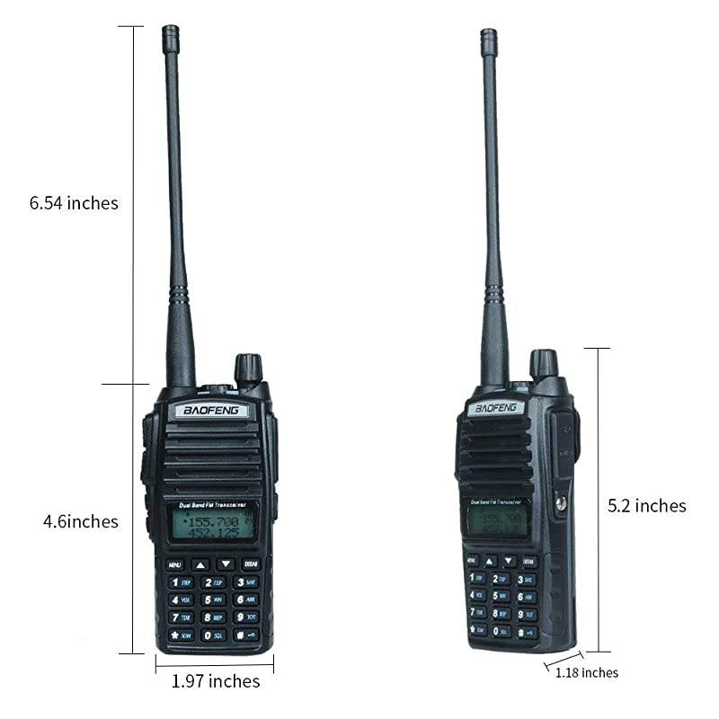 2 Way Radios  UV82 High Power Walkie Talkies Dual Band Ham Radio