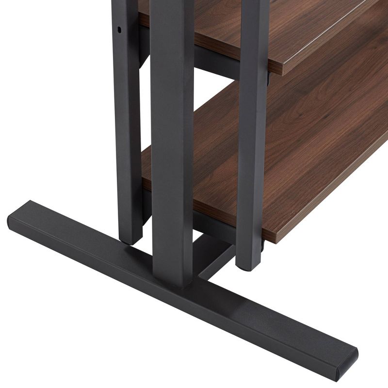 Furinno Turn-N-Tube 4 Tier Multipurpose Open Wood Display Shelf and Bookcase for Living Room, Dining Room, Bedroom, and Office Spaces, Espresso Black