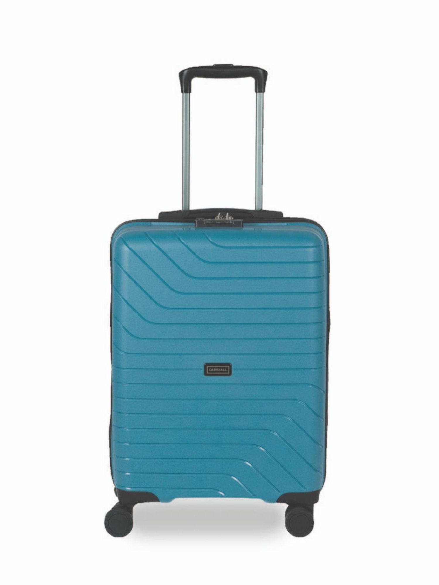 Carriall Blue 8 Wheel Small Hard Cabin Trolley - 36.5 cm