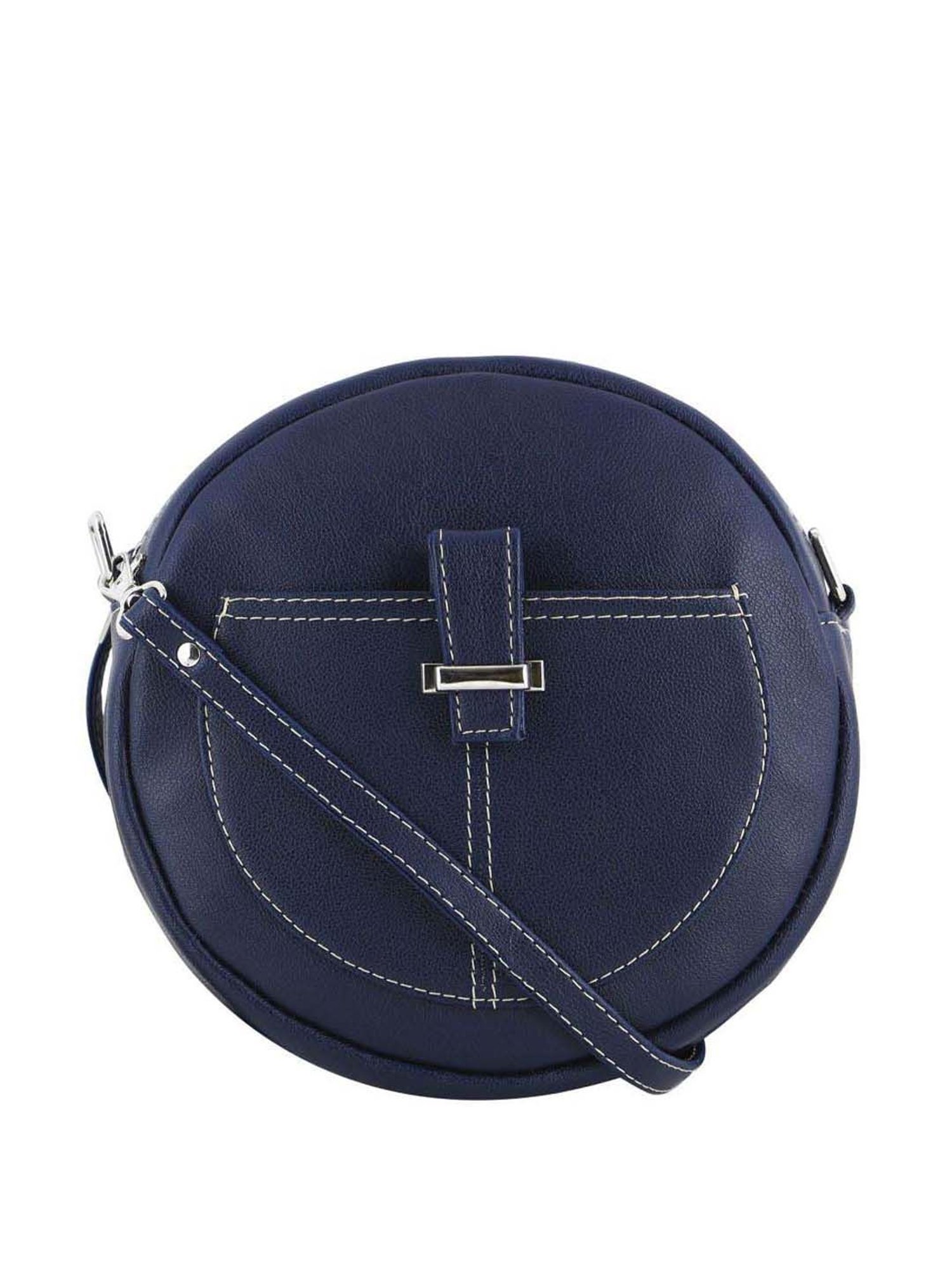 Toteteca Circle Blue Solid Medium Sling Handbag