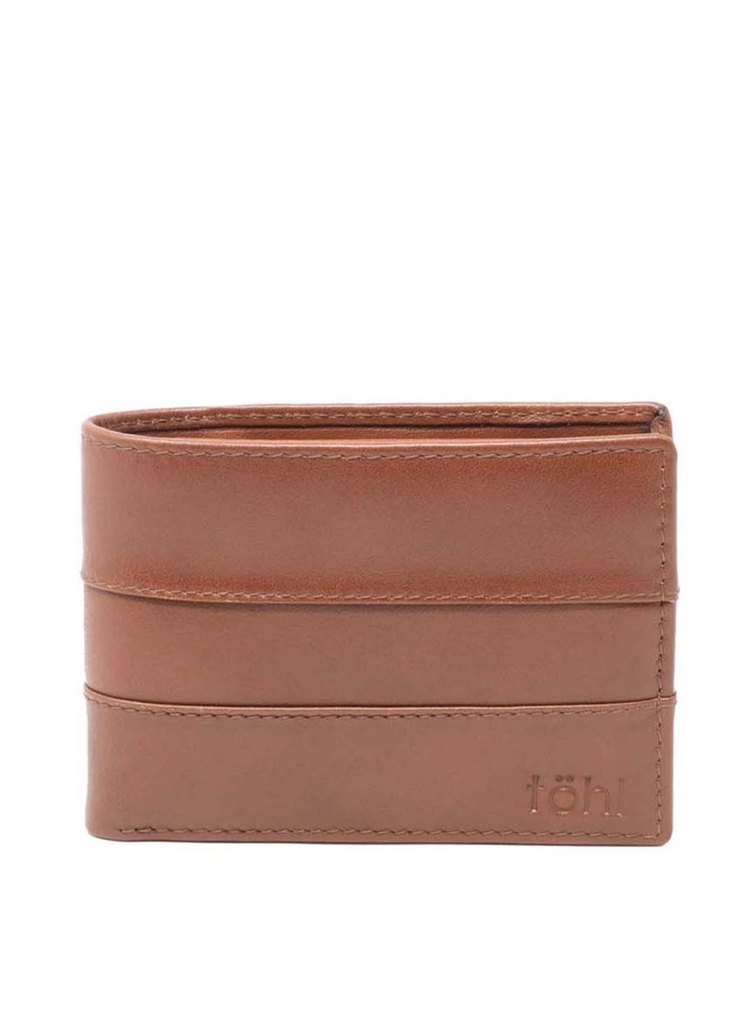 Tohl Tan Casual Leather Bi-Fold Wallet for Men