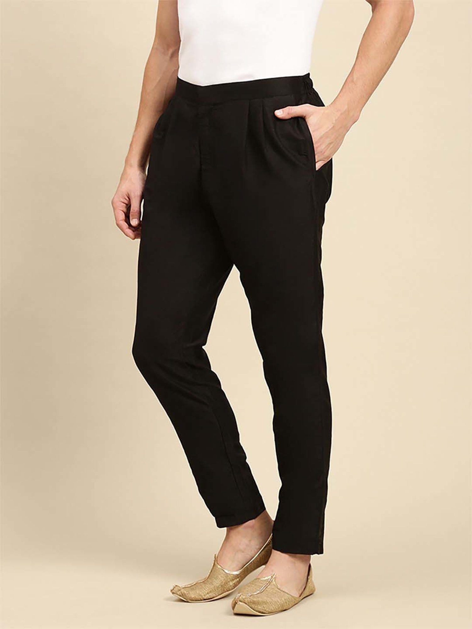 Sanwara Black  Regular Fit Ethnic Pants