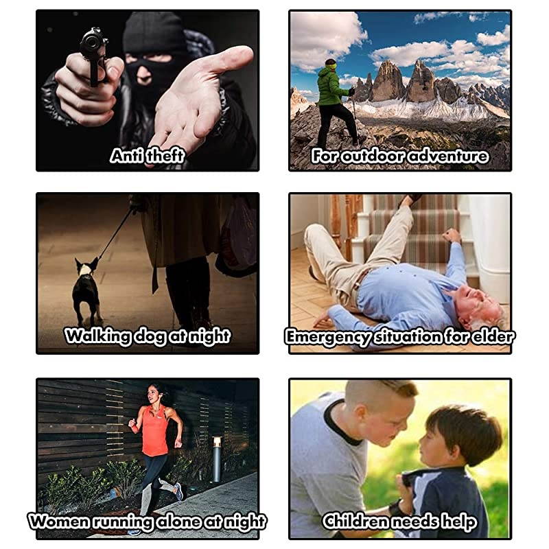 Pack 10 db Safesound Personal Security Alarm Keychain, Safety Emergency for Women, Kids, Girls, Self Defense Electronic Device as Bag Decoration