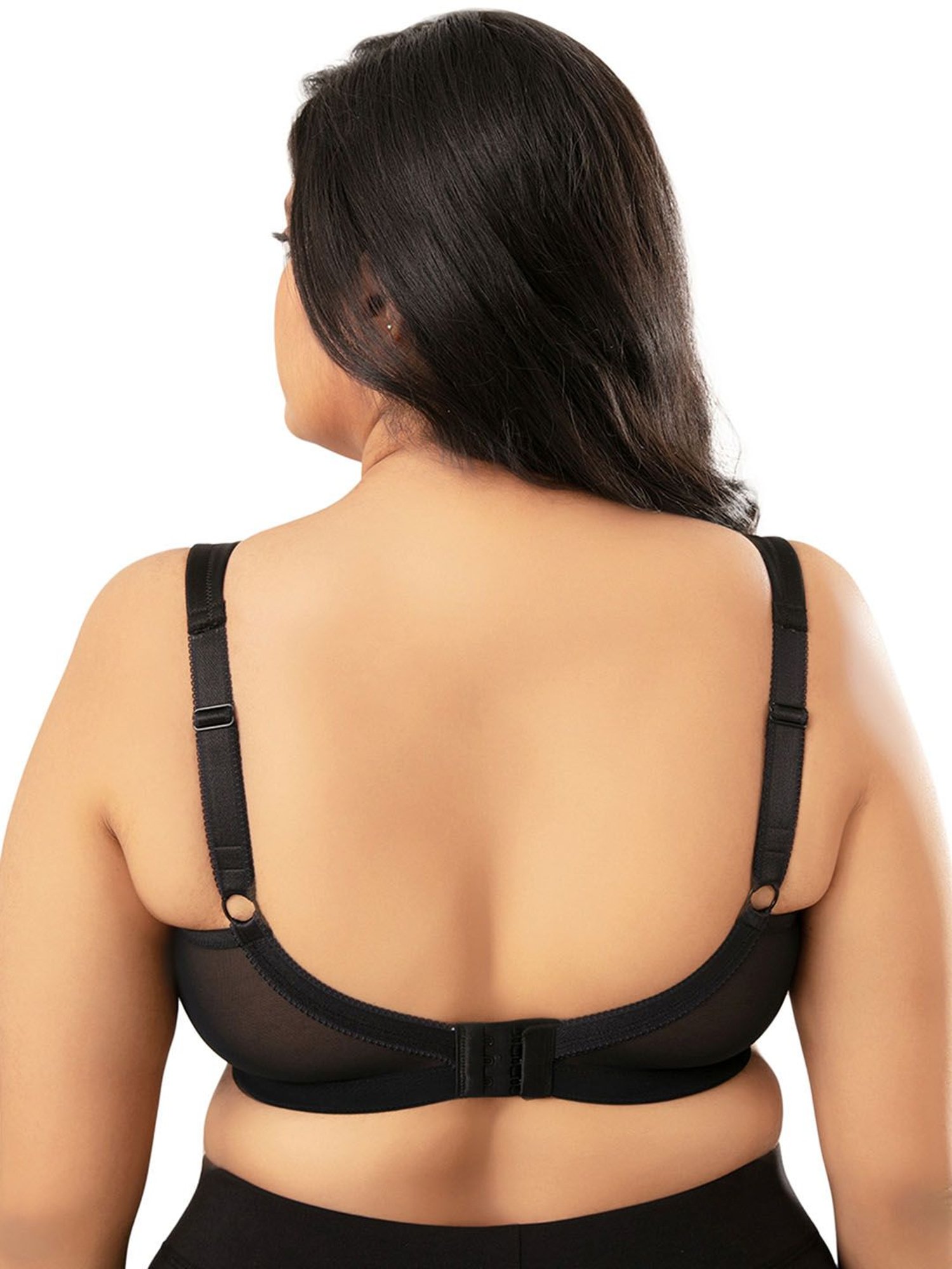 Nykd Black Wireless Non-Padded Full Coverage Full Figure Full Coverage Bra