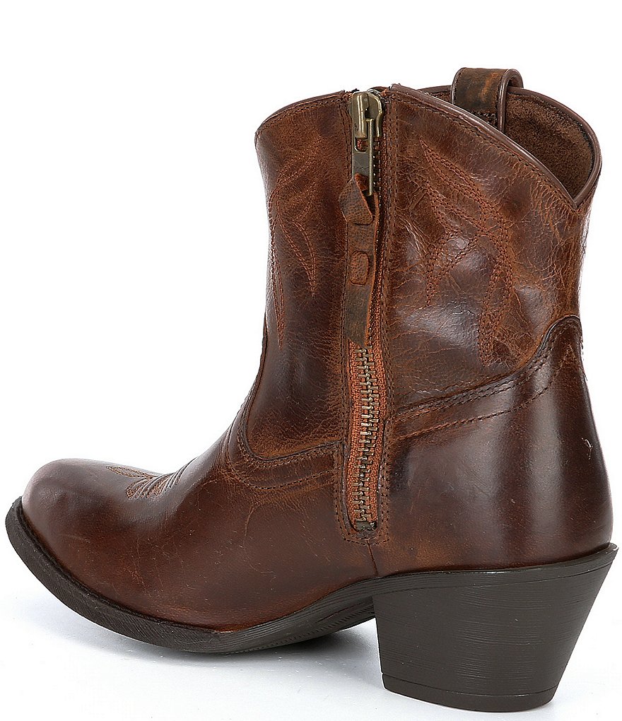Ariat Darlin Short Leather Block Heel Western Boots