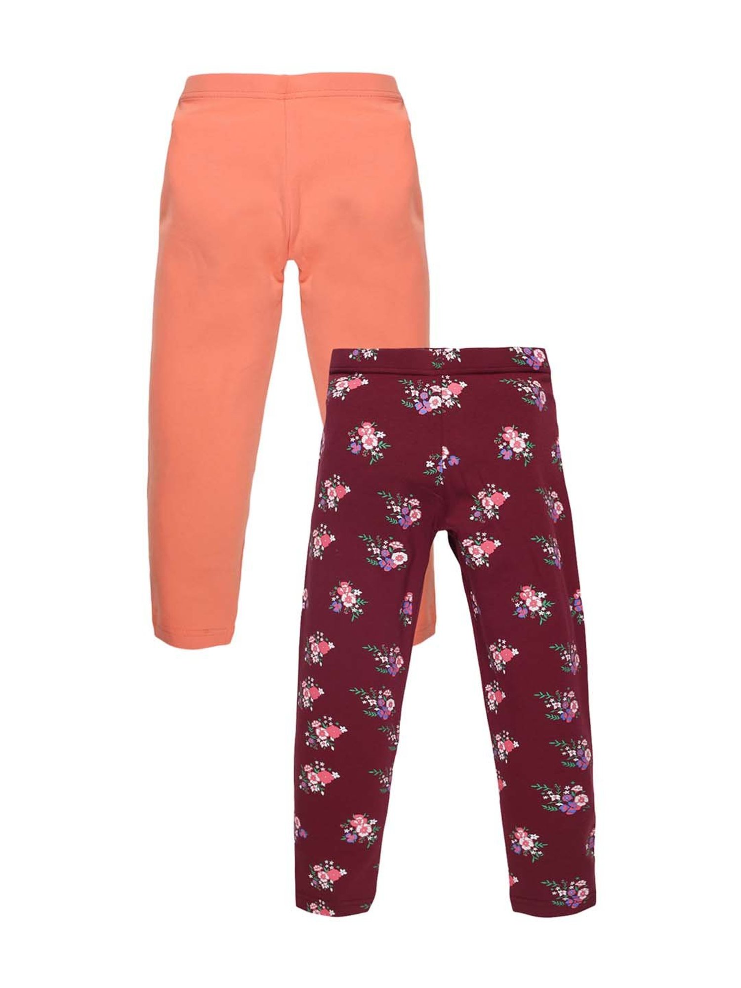 Jockey Kids White & Black Cotton Striped Leggings