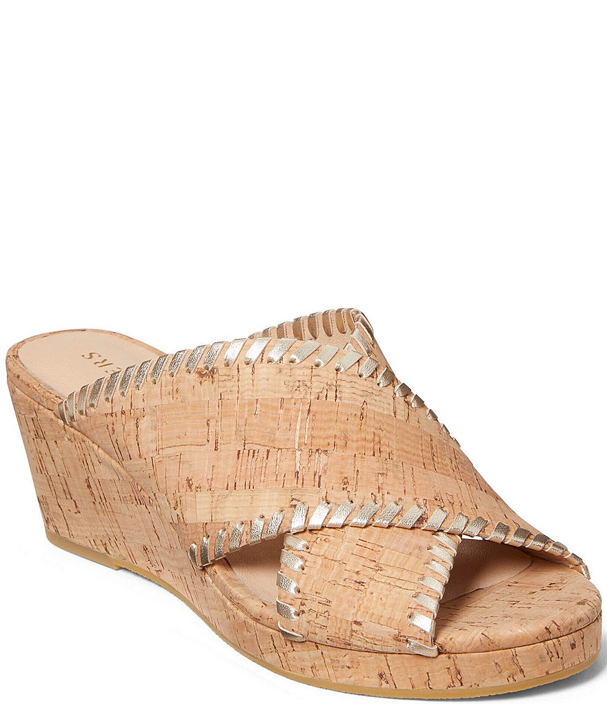 Jack Rogers Sloan Midwedge Cork Slide Wedge Sandals
