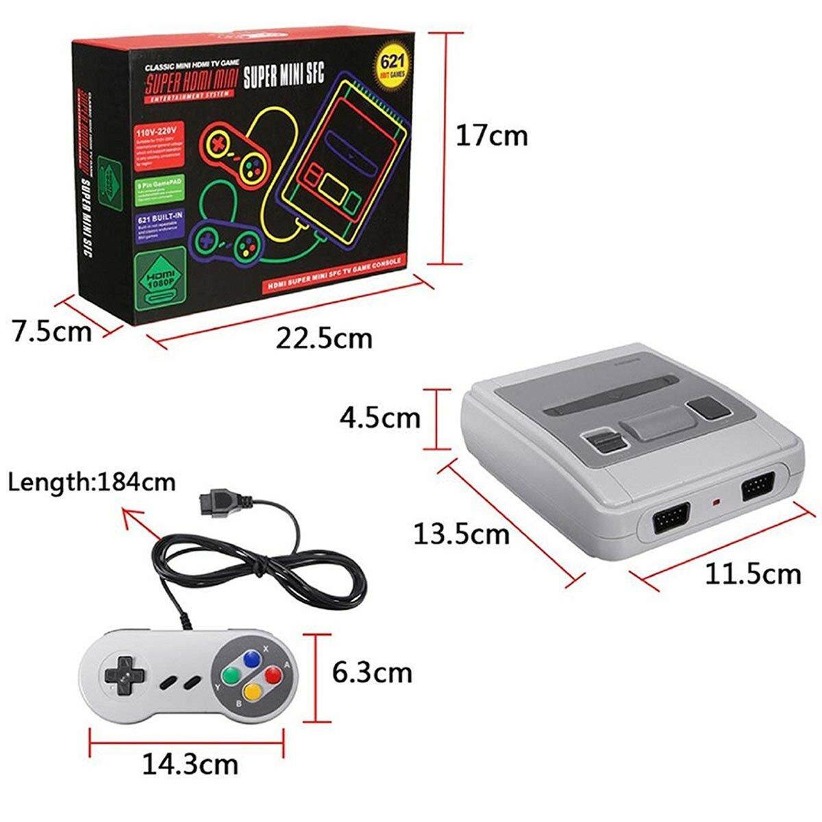 Mini Retro TV Video Game Console HDMI 8 Bit Built-In 621 Classic Games Handheld