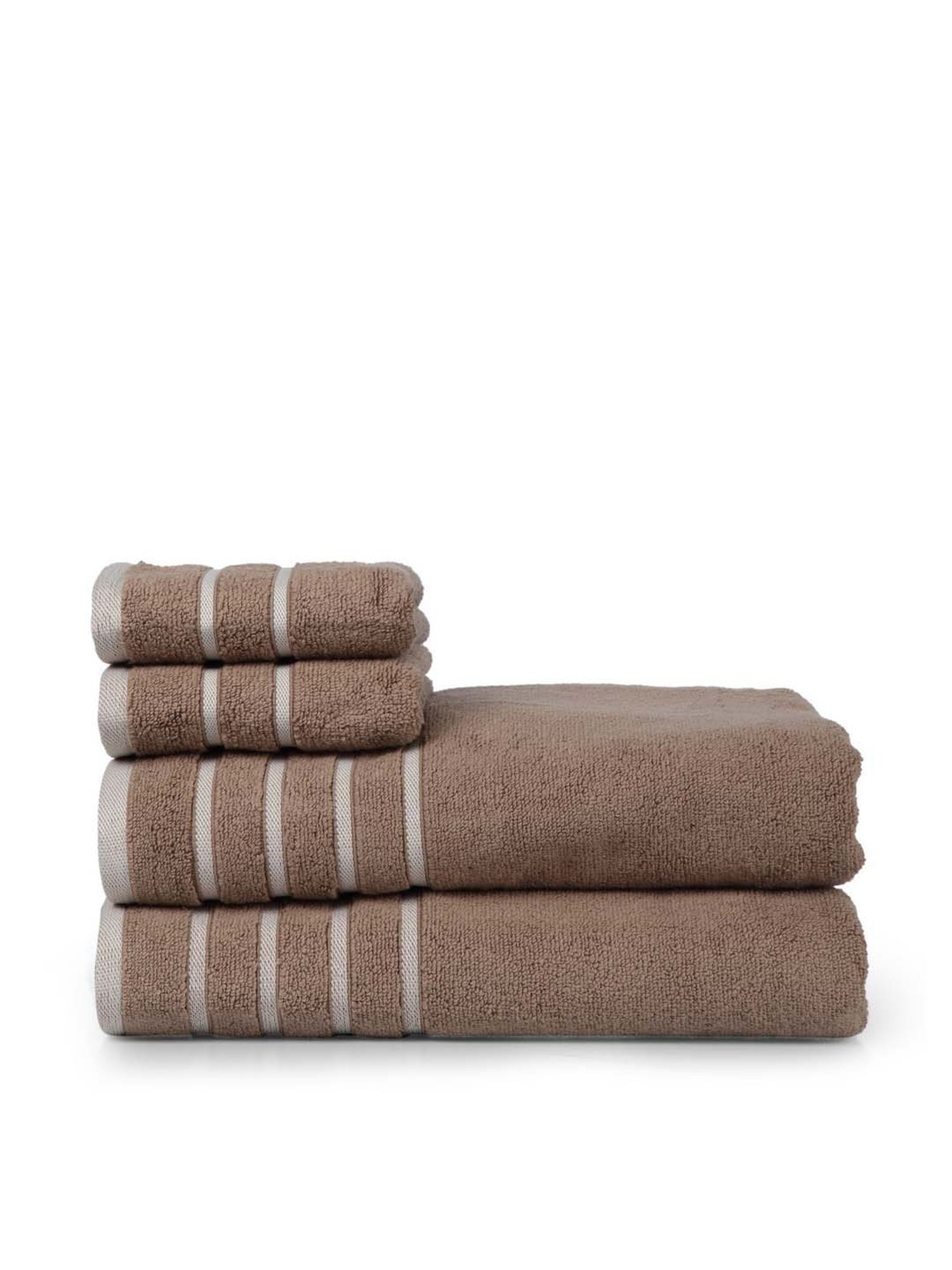 Mark Home 100% Cotton 500 GSM Zero Twist Simply Soft Beige Towel Set