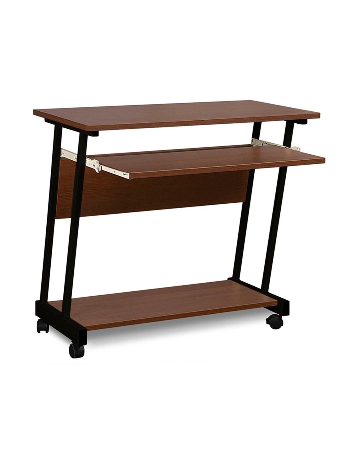 Delite Kom Calix Acacia Dark Black Metal Computer Desk