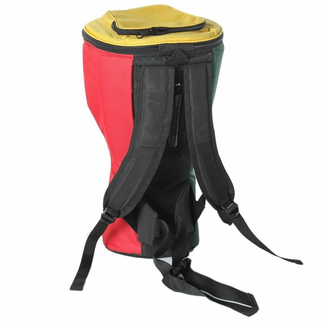 X8 Drums XXL Heavy Duty Djembe Bag, Rasta (For 14x26 Djembes)