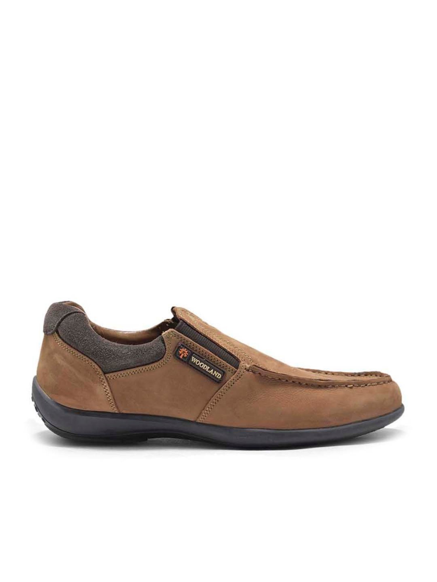 Woodland Men's Cashew Brown Casual Slip-Ons