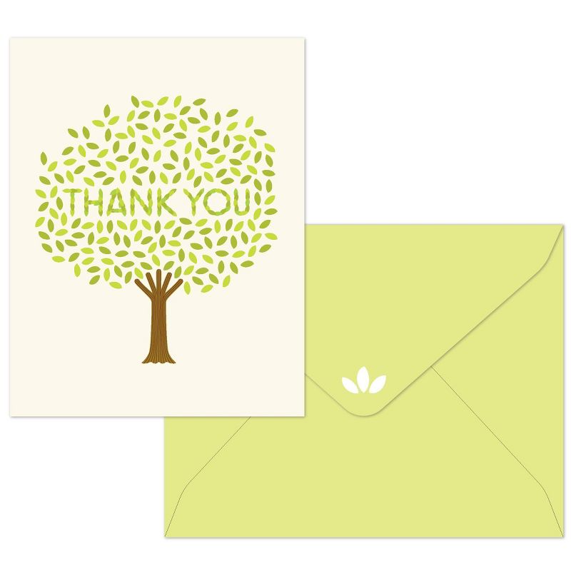 Green Inspired 10ct Caring Tree Thank You Cards