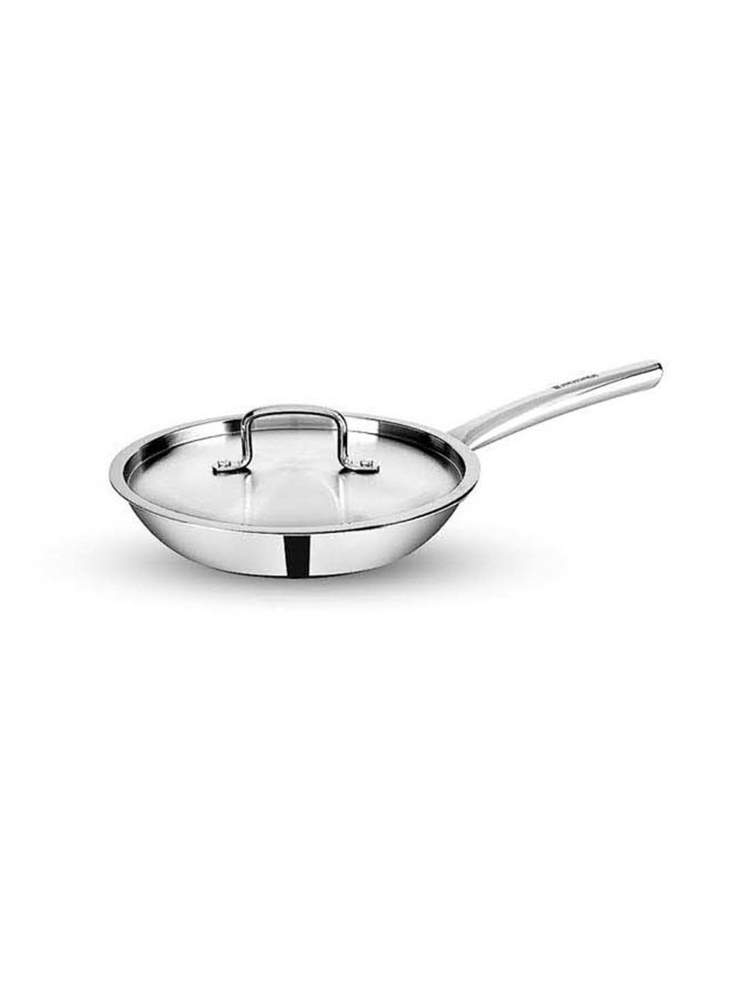Bergner Tripro Silver Stainless Steel 22 cm Induction Friendly Triply Sautepan With Lid (2.1 L)