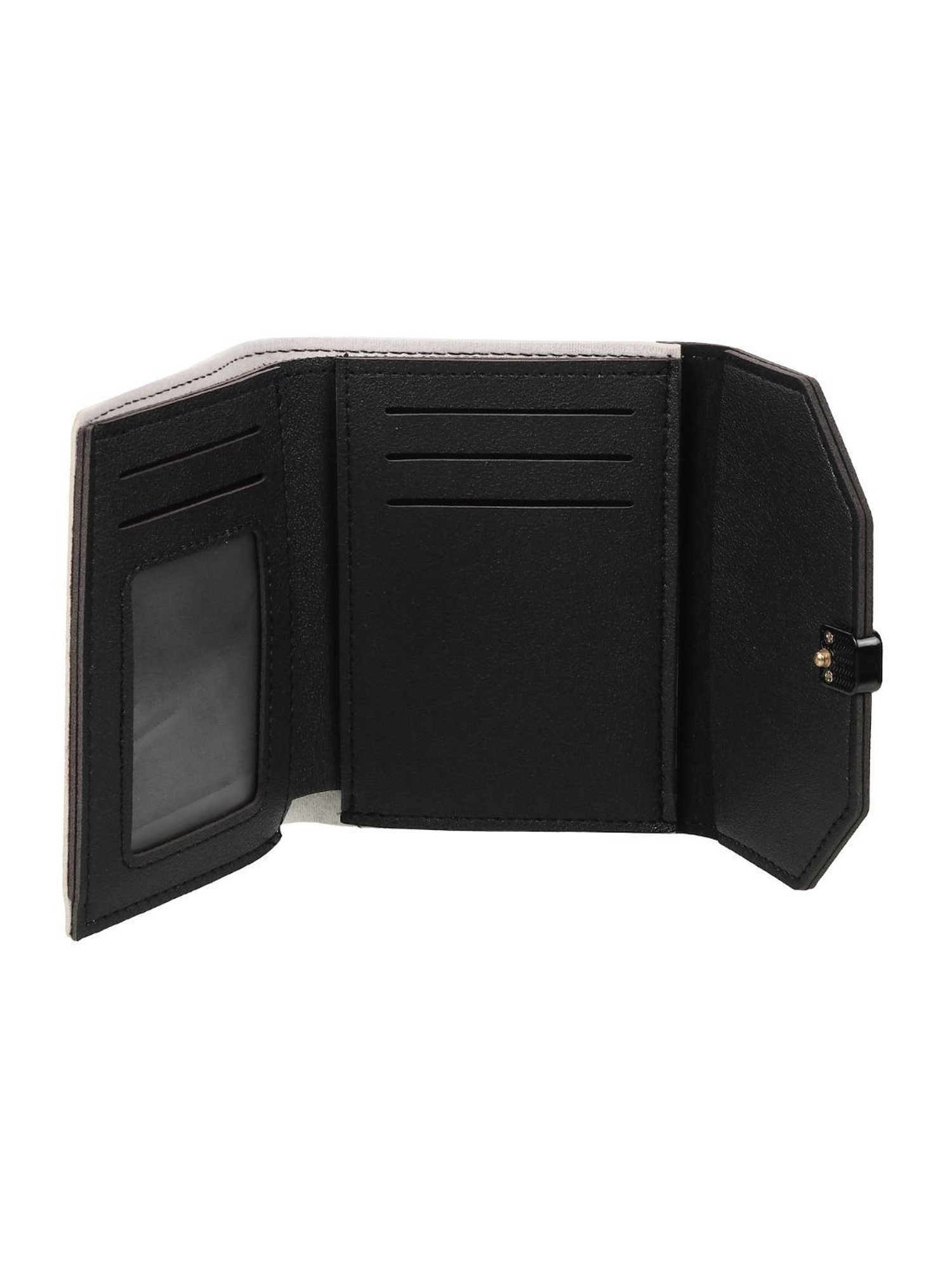 Walkway Black Small Bi-Fold Wallet for Women